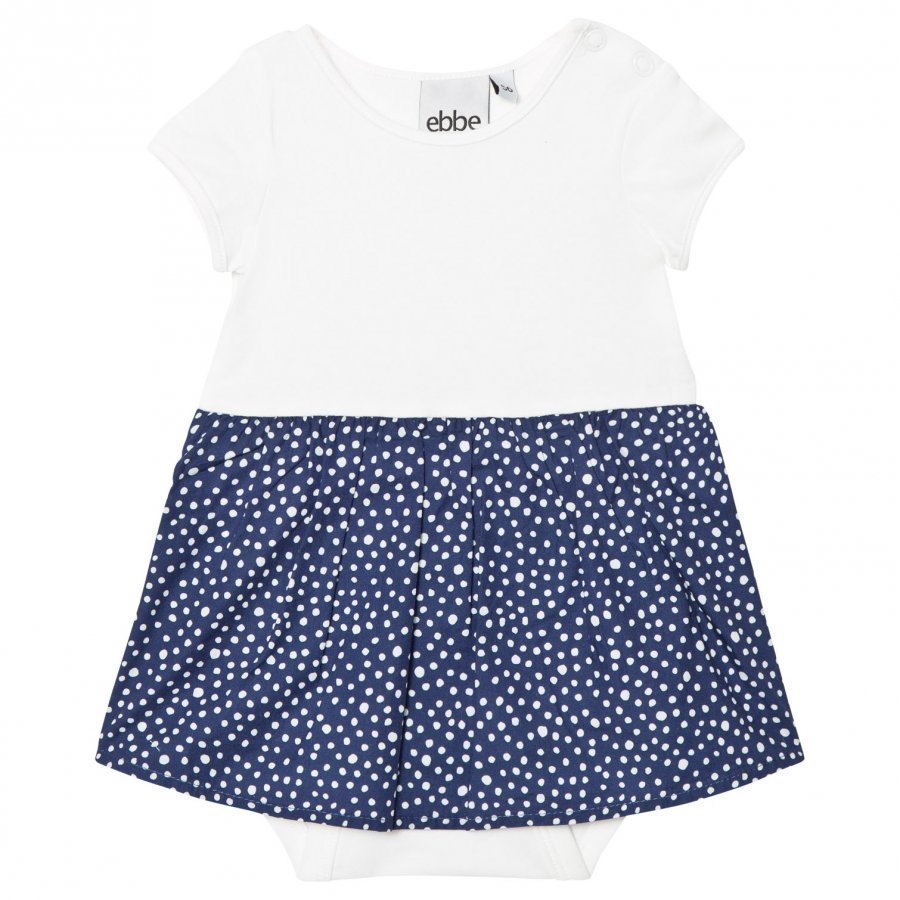 Ebbe Kids Crop Baby Dress Dotted Midnight Blue Mekko