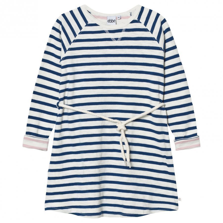 Ebbe Kids Dolce Dress Off White/Seaside Blue Stripe Mekko