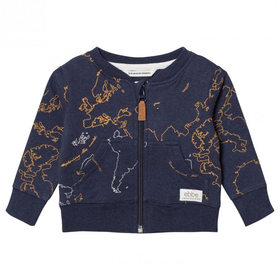 Ebbe Kids Elvo Sweat Jacket Ebbe Maps Oloasun Paita