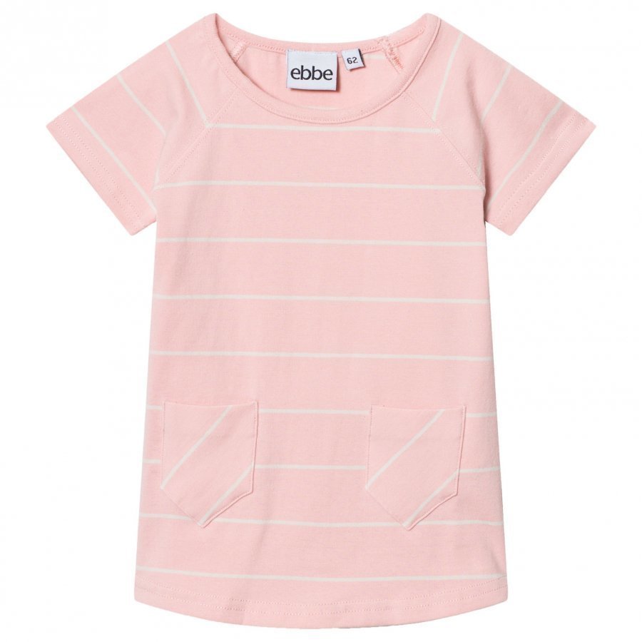 Ebbe Kids Erin A-Line Dress Powder Pink/Off White Stripes Mekko