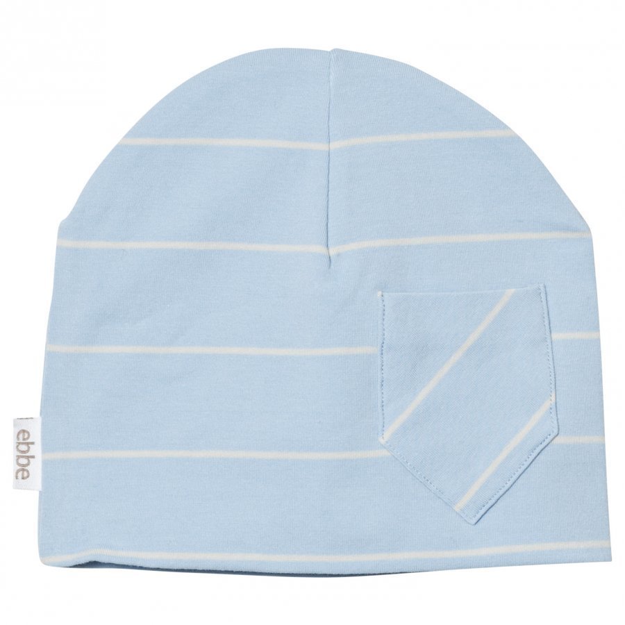 Ebbe Kids Extra Beanie Pale Sky/Off White Stripe Pipo