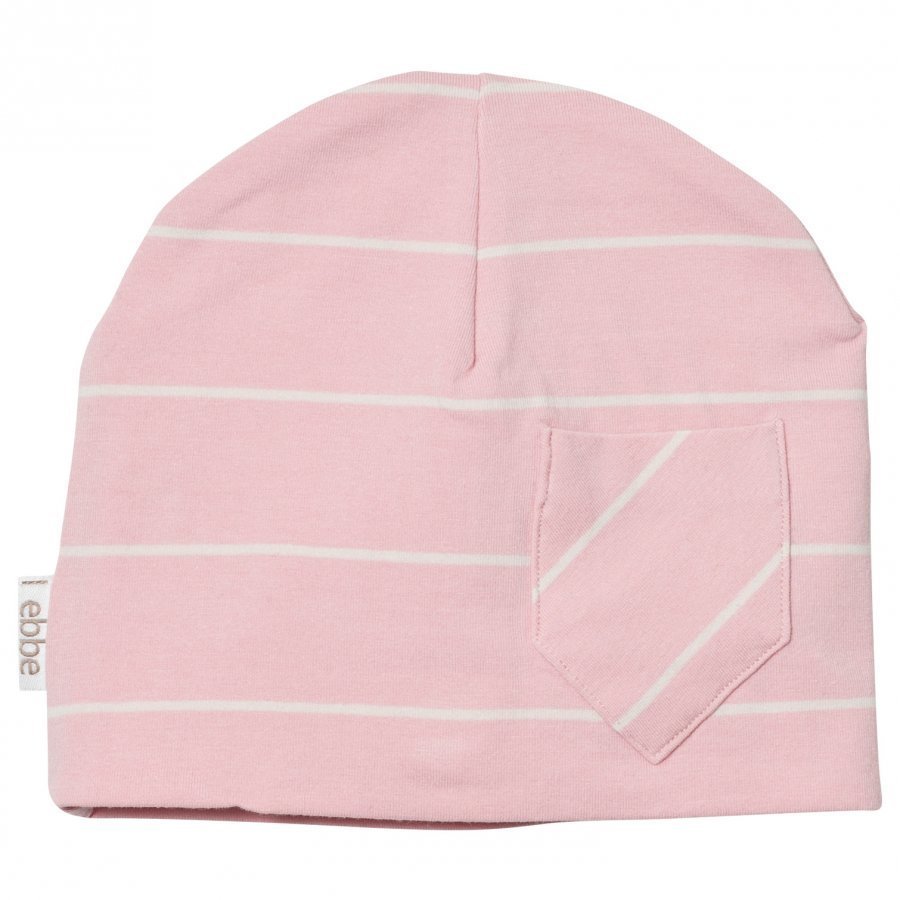 Ebbe Kids Extra Beanie Powder Pink/Off White Stripe Pipo