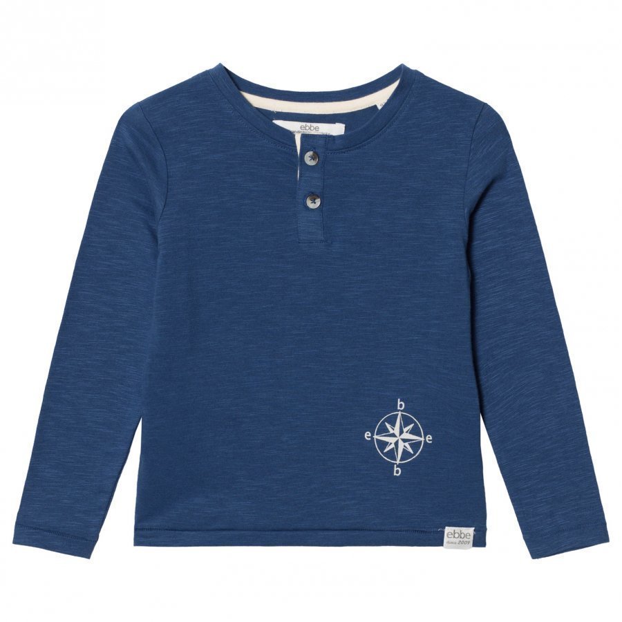 Ebbe Kids Harald Grandpa Tee Nordic Blue Pitkähihainen T-Paita