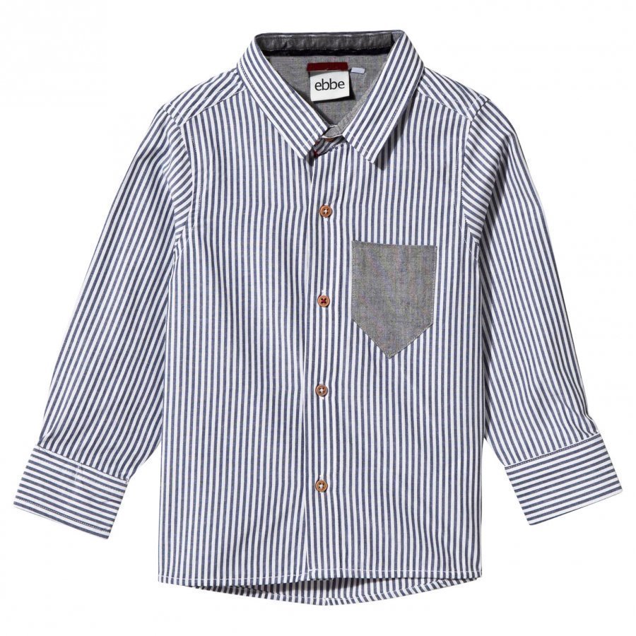 Ebbe Kids Hasse Shirt Blue/White Stripe Kauluspaita