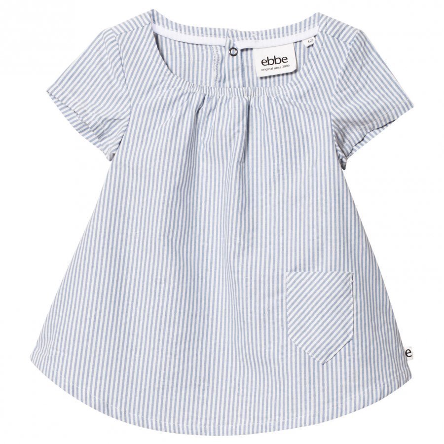 Ebbe Kids Janja Dress Off-White Blue Stripe Mekko