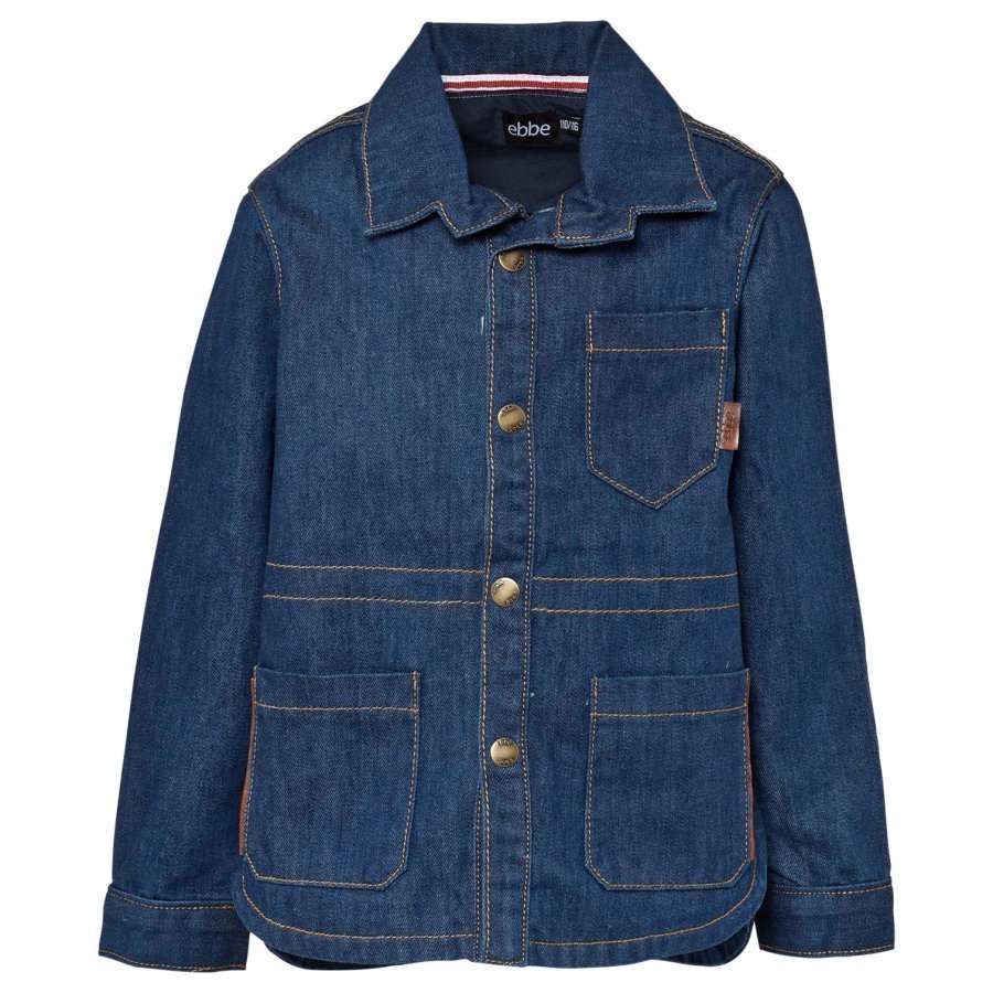 Ebbe Kids Nils Bruket Denim Jacket Dark Blue Denim Farkkutakki