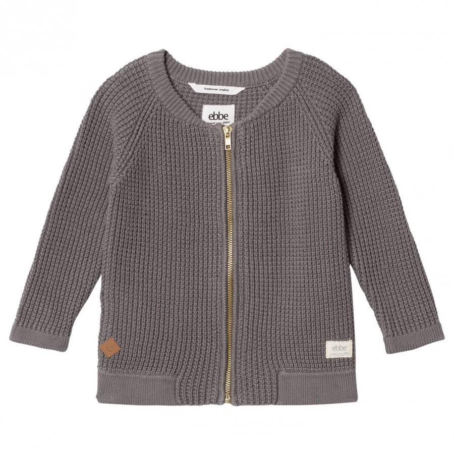 Ebbe Kids Snow Knitted Jacket Grey Waffle Paita