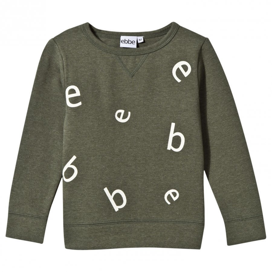 Ebbe Kids Znow Letter College Sweater Soft Nature Green Oloasun Paita