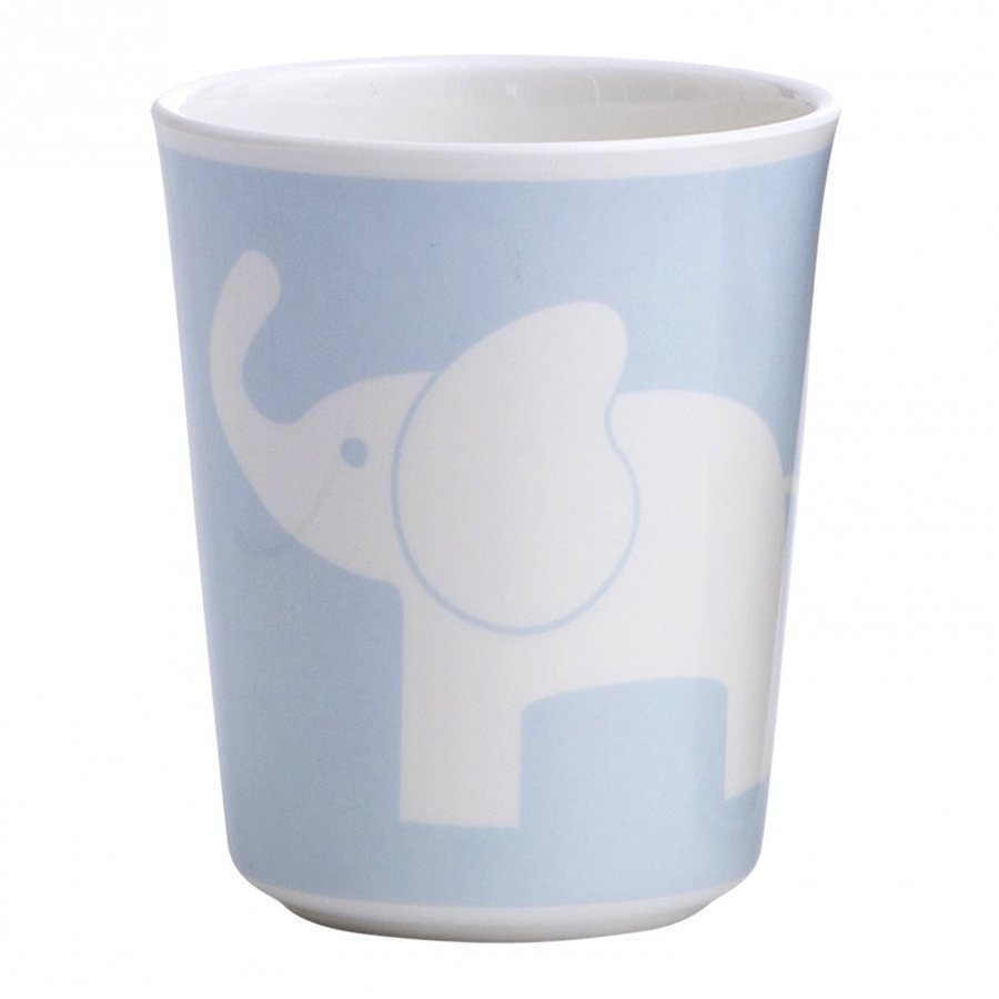 Elephant Melamine Glass Elephant Light Blue Muki