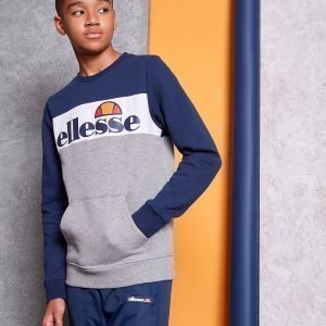 Ellesse Colour Block Fleece Crew Sweatshirt Harmaa