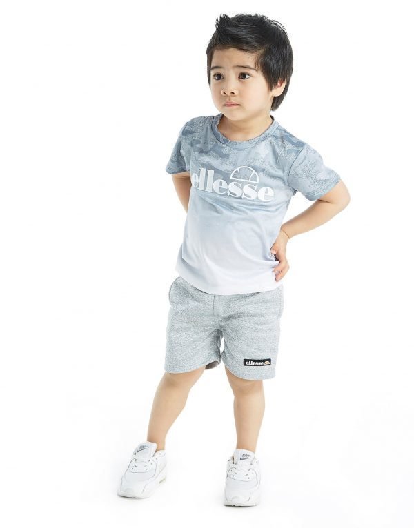 Ellesse Diego Fade T-Shirt & Shorts Set Infant Harmaa