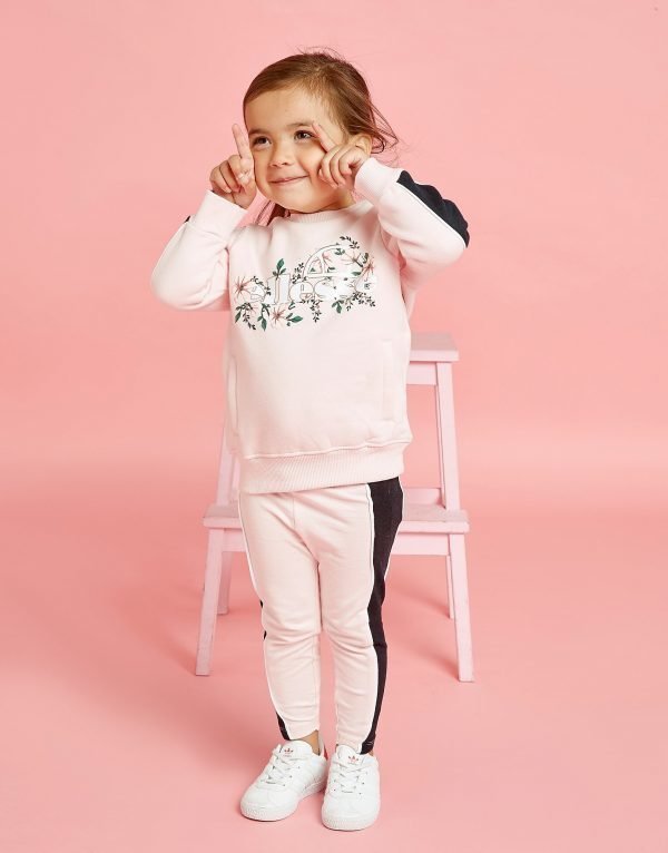 Ellesse Girls' Crocus Crew Sweatshirt / Legging Set Infant Vaaleanpunainen