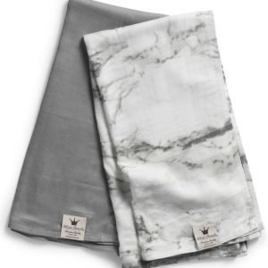 Elodie Details Bamboo Muslin Blanket 2 kpl Marble Grey