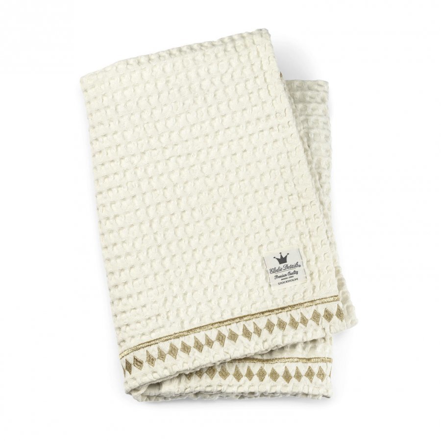 Elodie Details Cotton Waffle Blanket Vanilla White Huopa