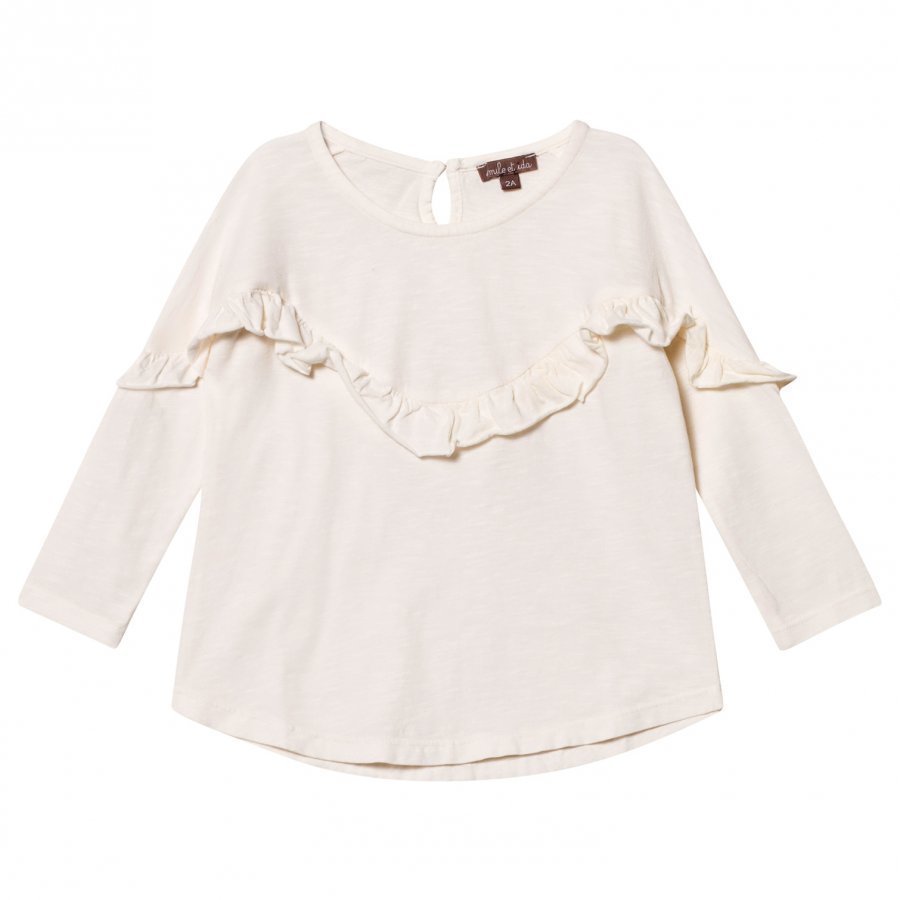 Emile Et Ida Ecru Frill Blouse Pusero