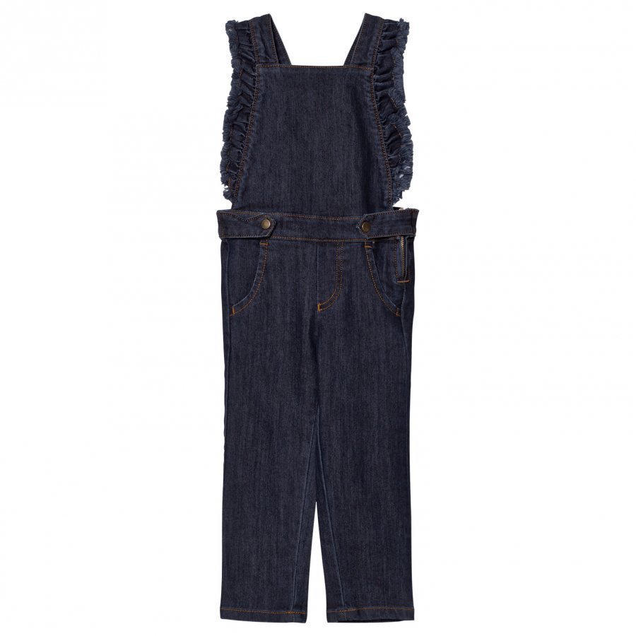 Emile Et Ida Frill Denim Overalls Lappuhaalari