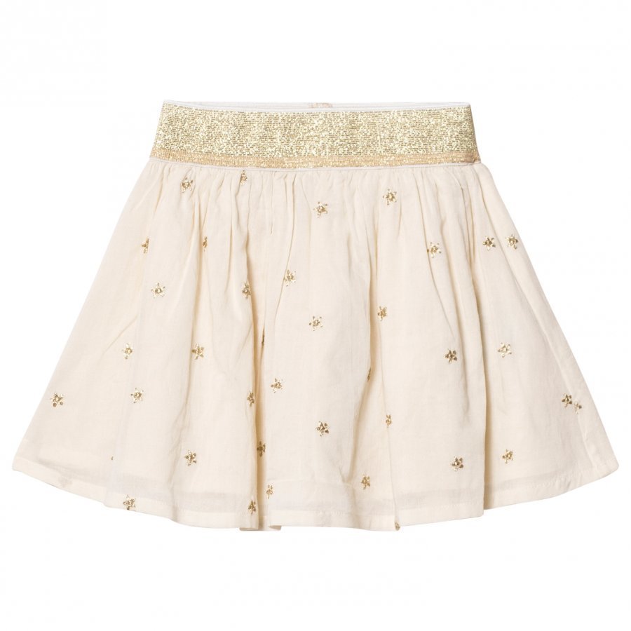 Emile Et Ida Skirt With Gold Dots Ecru Midihame