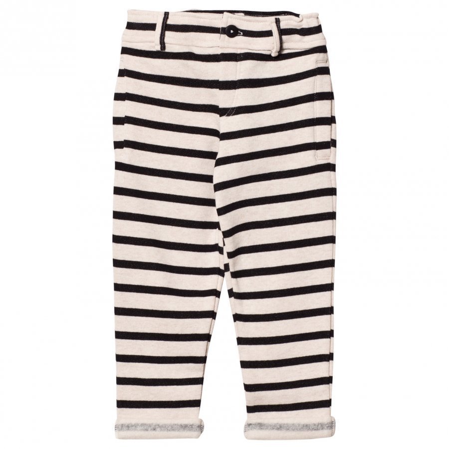 Emile Et Ida Striped Sweatpants Ecru/Noir Farkut