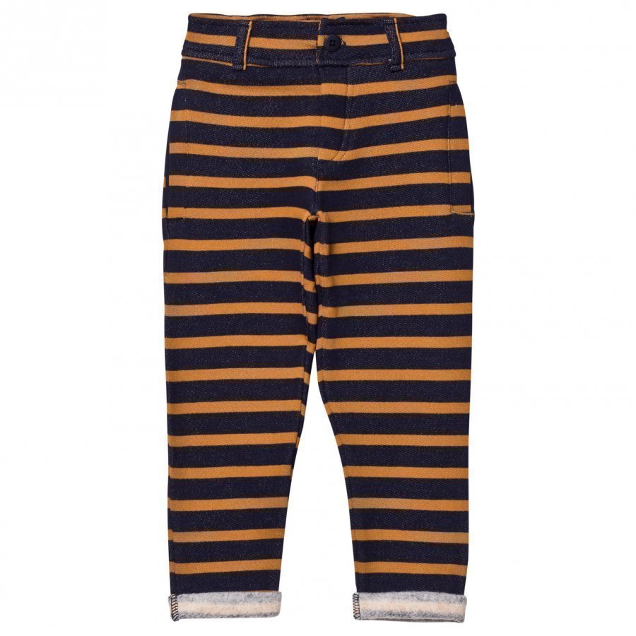 Emile Et Ida Striped Sweatpants Marstriped Sweatpants Marine/Ocreine/Ocremarine/Ocre Farkut