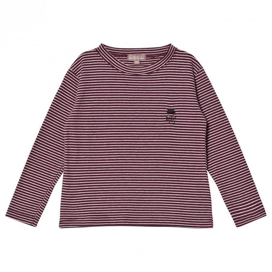 Emile Et Ida Striped Tee Prune Pitkähihainen T-Paita