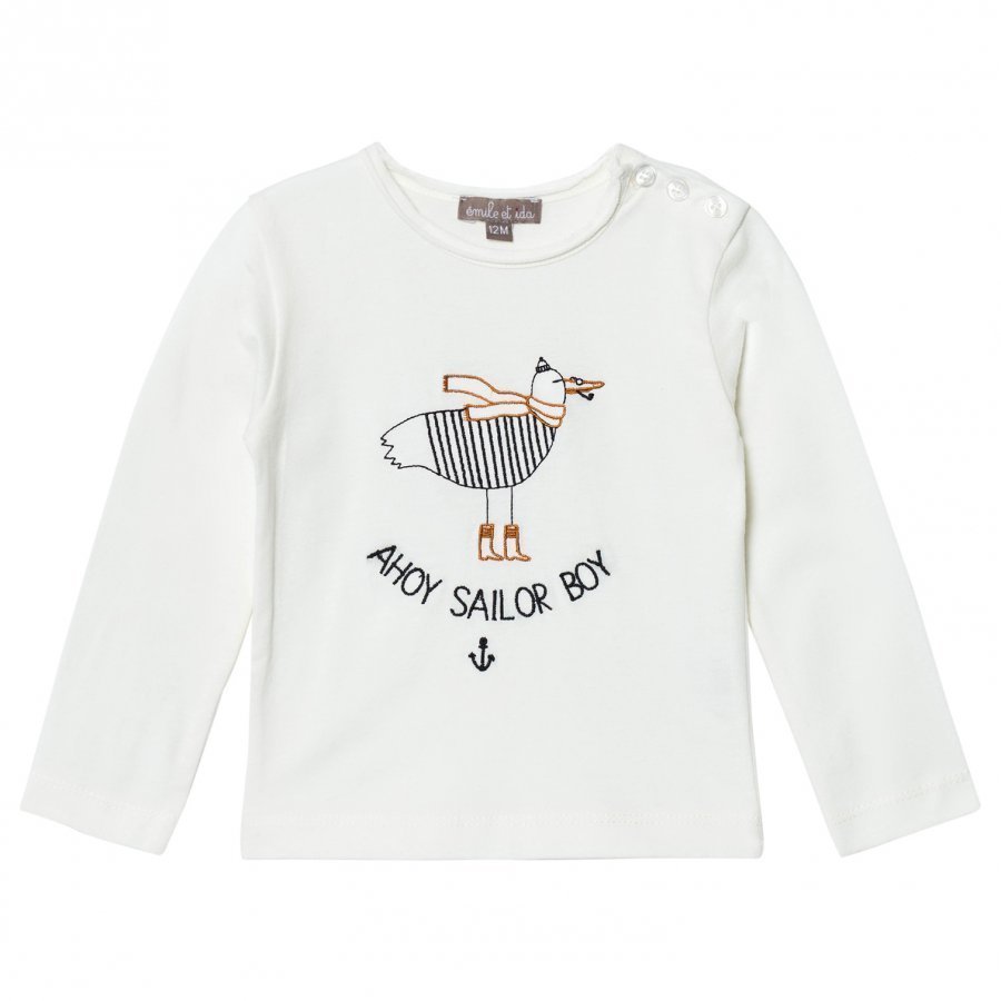 Emile Et Ida T-Shirt Sailor Boy Ecru Pitkähihainen T-Paita