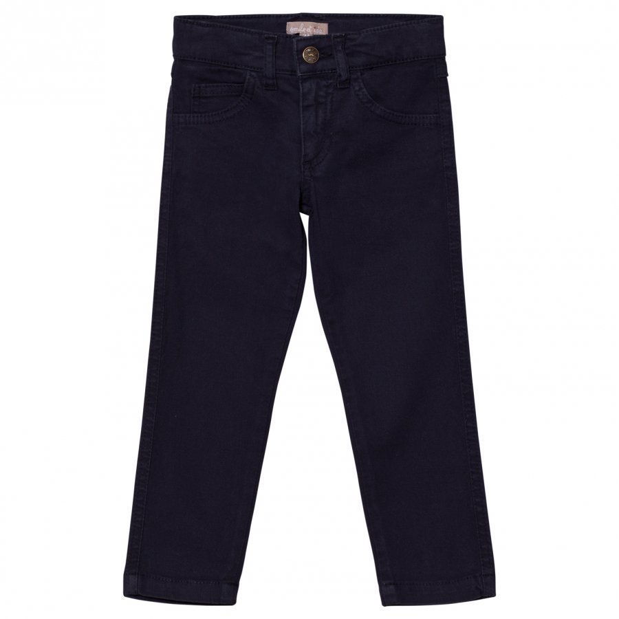 Emile Et Ida Trousers With Cat Pockets Marine Farkut