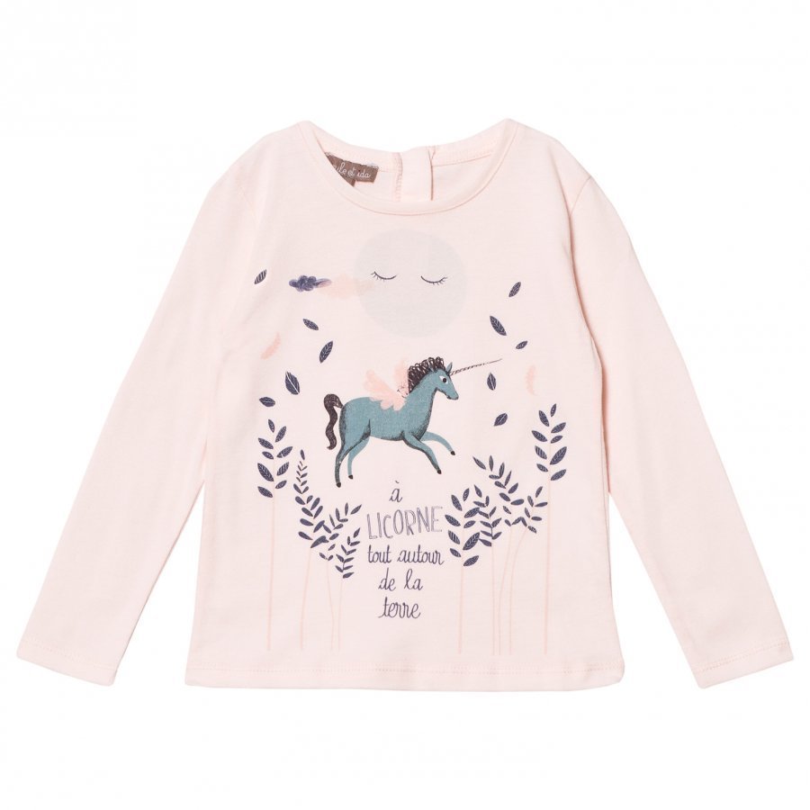 Emile Et Ida Unicorn Tee Rose Pitkähihainen T-Paita