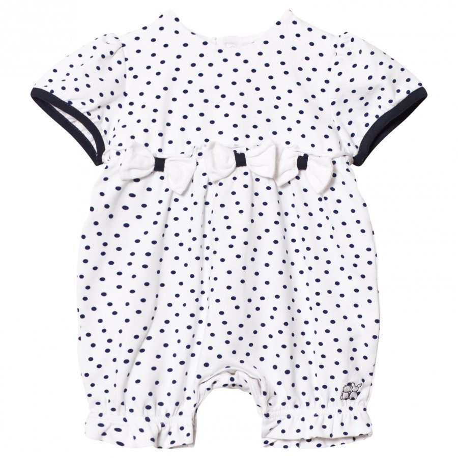 Emile Et Rose Karen Navy Polka Dot Romper Puku