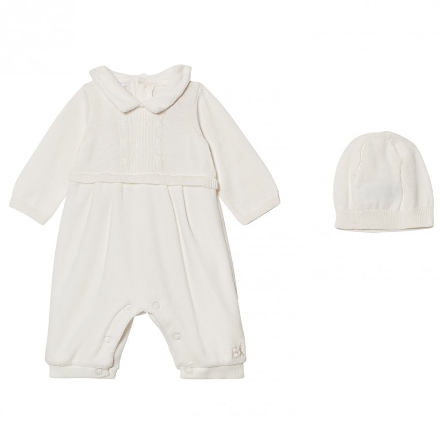 Emile Et Rose Langston Off White Velour One-Piece Body