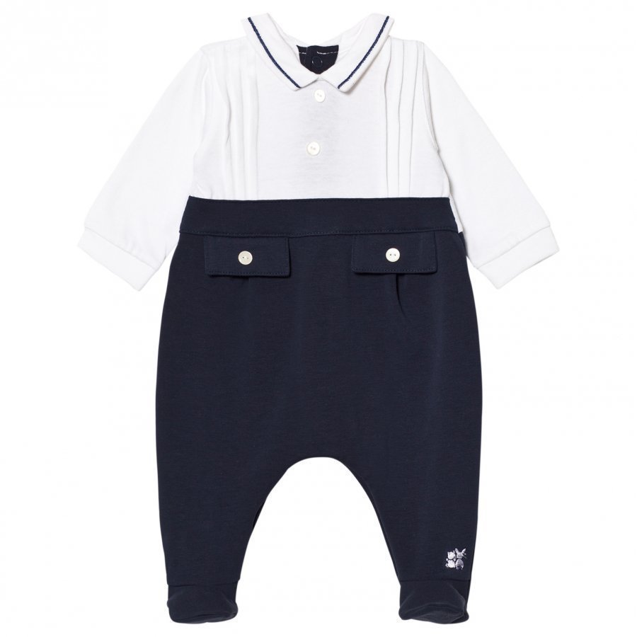 Emile Et Rose Leonard Navy Footed Baby Body