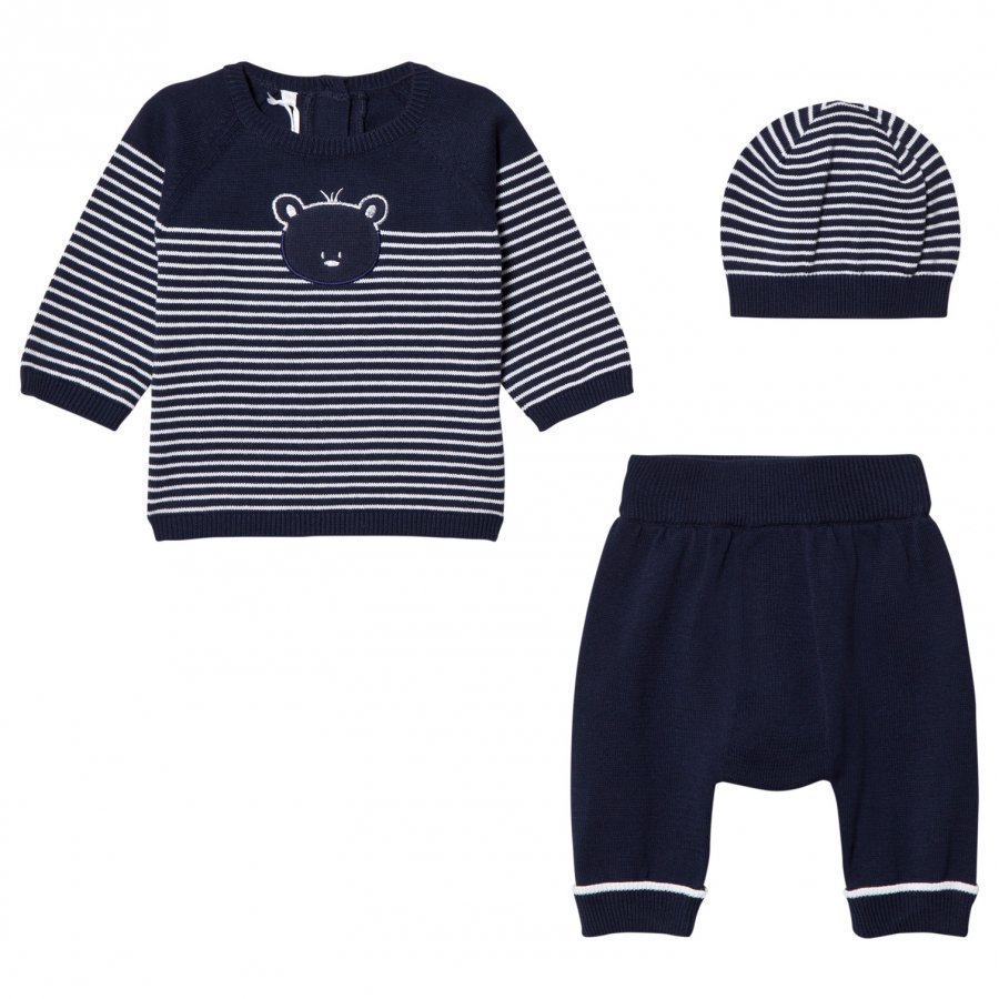 Emile Et Rose Lloyd Two-Piece Knit Set In Navy Blue Asusetti