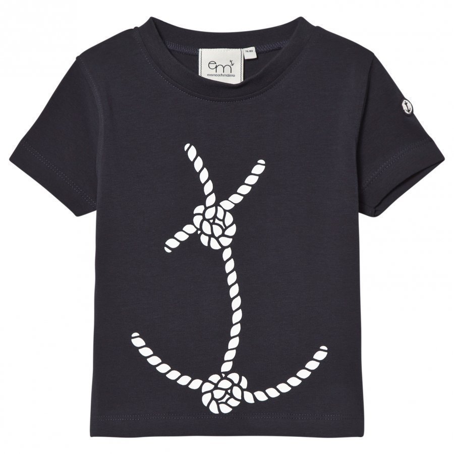 Emma Och Malena T-Shirt Rope Anchor Navy T-Paita