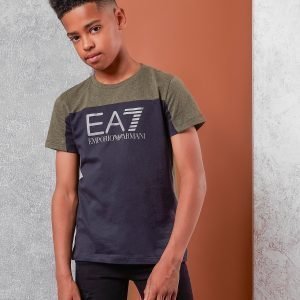 Emporio Armani Ea7 Colour Block T-Shirt Vihreä