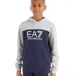 Emporio Armani Ea7 Colourblock Fleece Overhead Hoodie Laivastonsininen