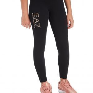 Emporio Armani Ea7 Girls' Studded Glitter Leggings Musta