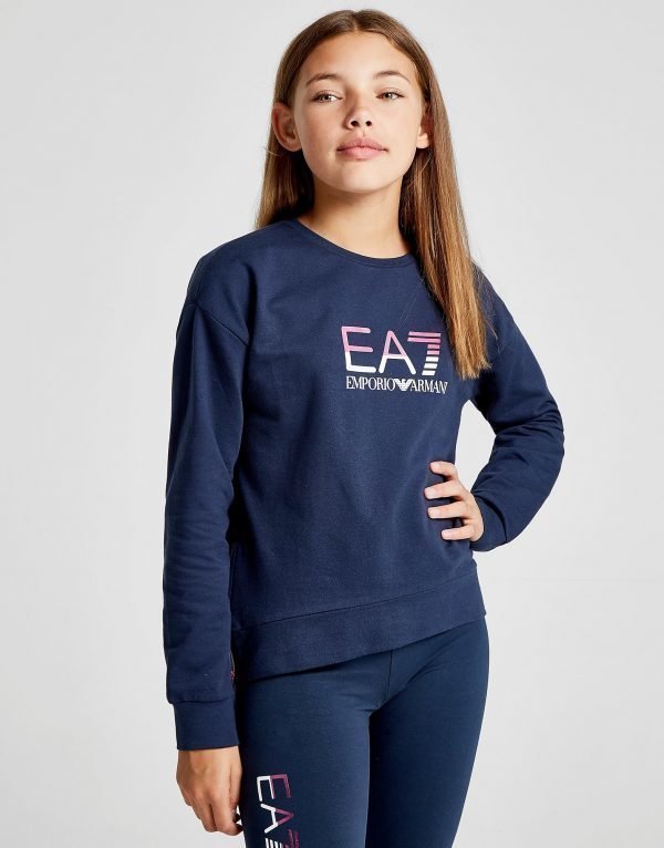 Emporio Armani Ea7 Girls' Training Crew Sweatshirt Laivastonsininen