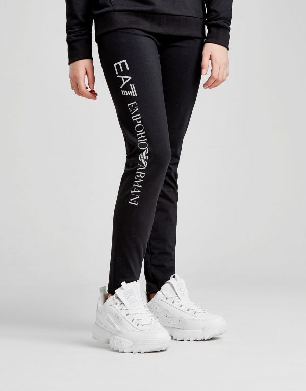 Emporio Armani Ea7 Girls' Training Leggings Musta