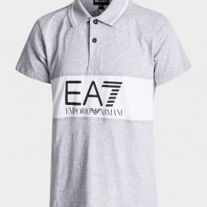 Emporio Armani Ea7 Panel Logo Polo Shirt Valkoinen