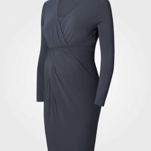 Esprit Maternity Dress Nursing Ls Dark Grey Imetysmekko