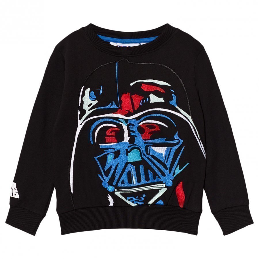 Fabric Flavours Black Darth Vader Applique Sweatshirt Oloasun Paita