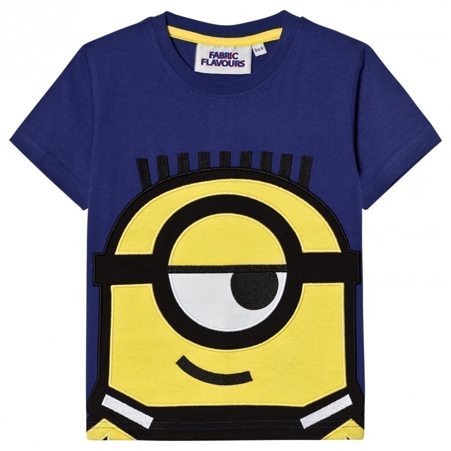 Fabric Flavours Blue Minions Applique T-Shirt T-Paita