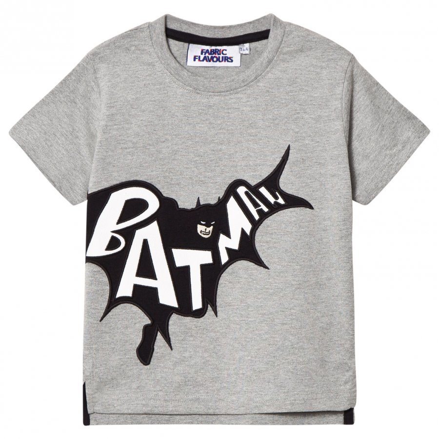 Fabric Flavours Grey Batman Applique Tee T-Paita