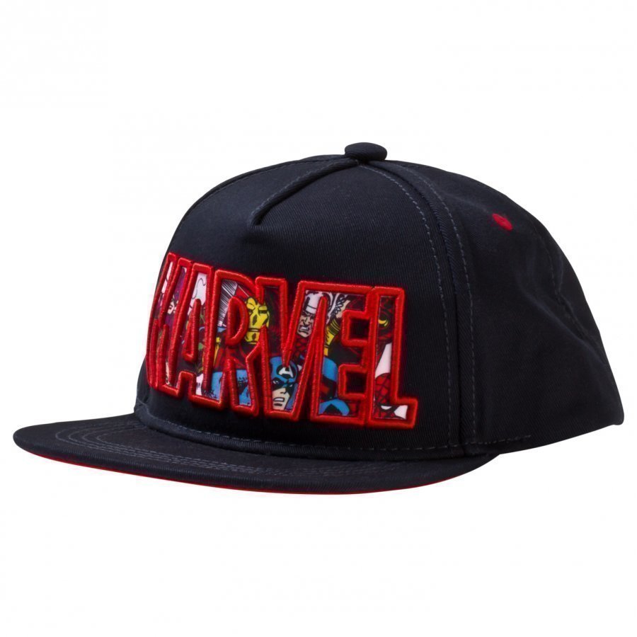 Fabric Flavours Navy Marvel Logo Character Cap Lippis