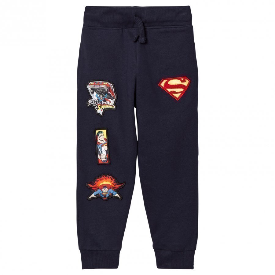 Fabric Flavours Navy Superman Interchangeable Badge Sweatpants Verryttelyhousut