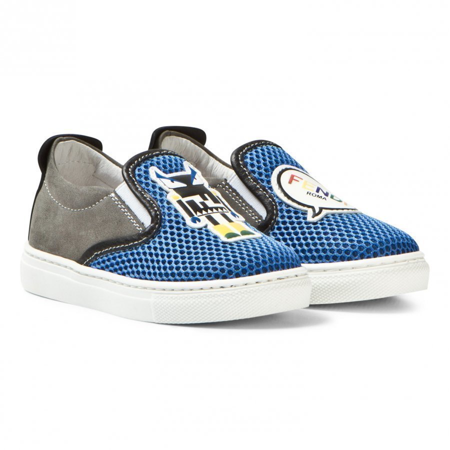 Fendi Blue Monster Mesh Slip Ons Lenkkarit