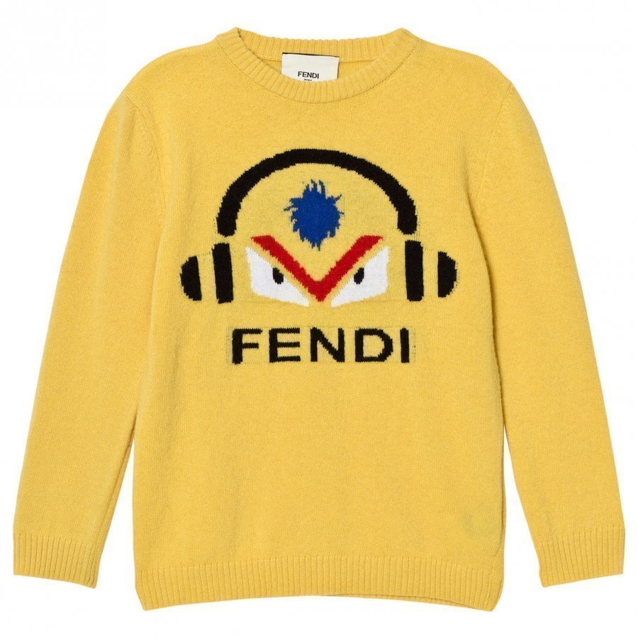 Fendi Mustard Monster Dj Wool Jumper Paita