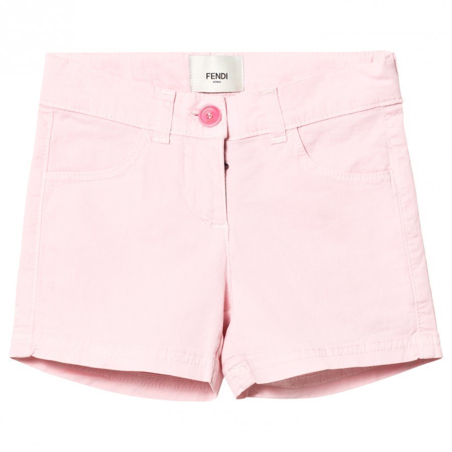 Fendi Pink Branded Badge Shorts Shortsit