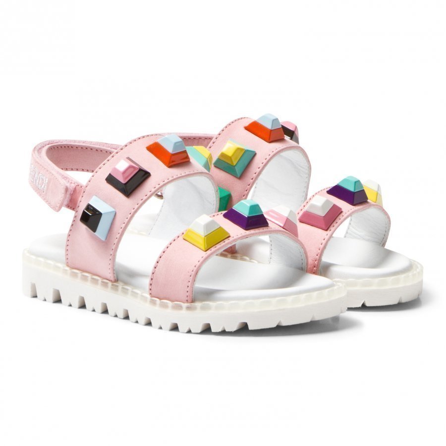 Fendi Pink Multi Stud Sandals Remmisandaalit