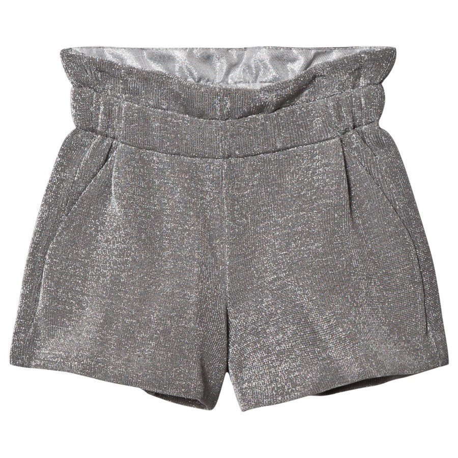 Fendi Silver Lurex Metallic Shorts Oloasun Shortsit