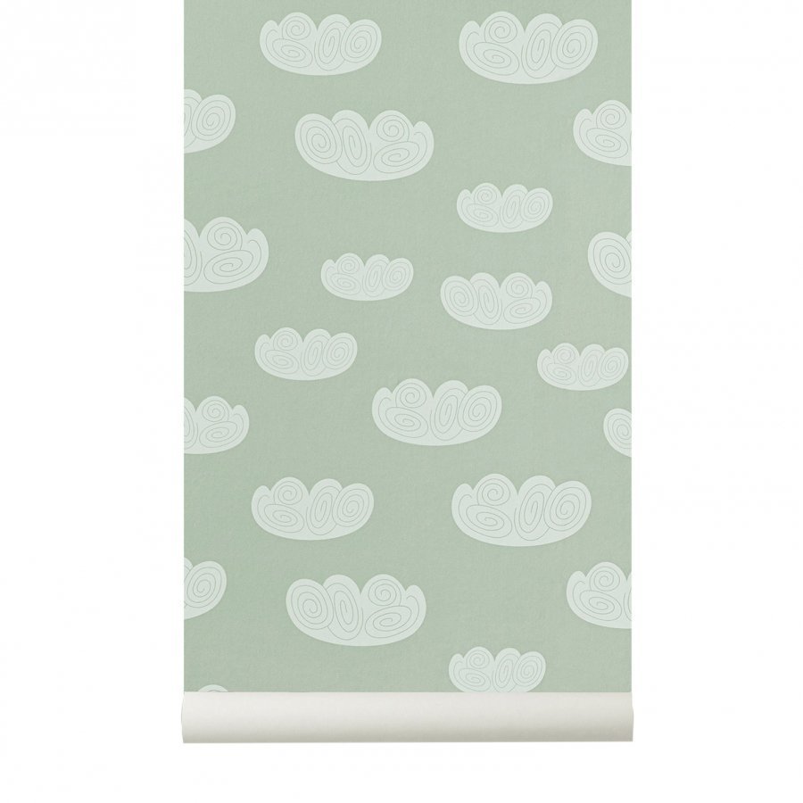 Ferm Living Cloud Wallpaper Mint Tapetti